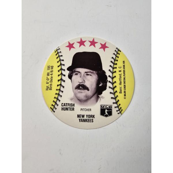 1976 Catfish Hunter Yankees Isaly's & Sweet William Baseball Card - Mint Condition