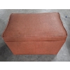 Image 1 : MCM 15''x15''x24'' Storage Ottoman With Small & Large Ceramic Plates 