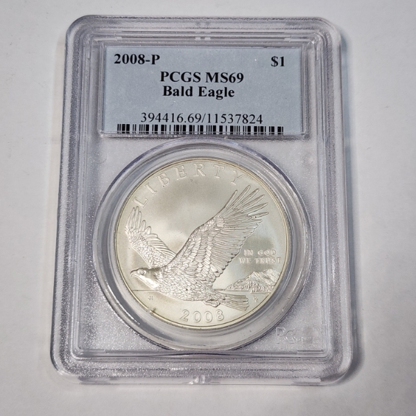 2008-P PCGS MS69 Bald Eagle 90% Silver Dollar