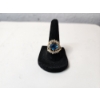 Image 7 : Gorgeous 14K Gold Ring with Diamonds and Large Blue Stone Total Weight 7.9g - Size 8