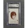 Image 1 : CGC 9 Mint 1963 Stancraft Playing Cards Sid Luckman Seven of Spades Green Back 
