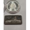 Image 4 : 4 - Beautiful .999 Fine Silver Troy Silver Ounces - Including Golden Gate Bridge Ounce - All Mint 
