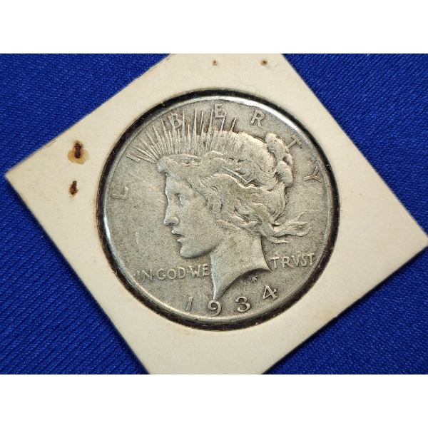 1934 Silver Peace Dollar - *Better Date!* - 90% U.S. Silver Dollar