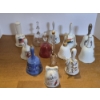 Image 1 : Collectible Porcelain & Glass 13 Pc Bell Collection - All In Perfect Condition - See Pics