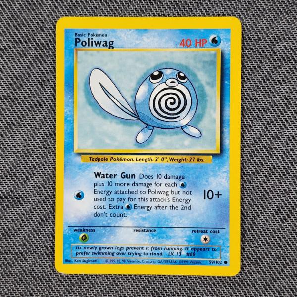 Poliwag 59/102 Vintage Base Set Pokemon Trading Card in Near Mint Condition!