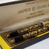 Image 5 : Incredible Arpege Chanel No. 5 Perfumed 14KT Gold Exclusive Filigree Design Pen in Original Case