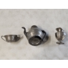 Image 1 : 3 Piece Vintage Tea Set Including Pewter 