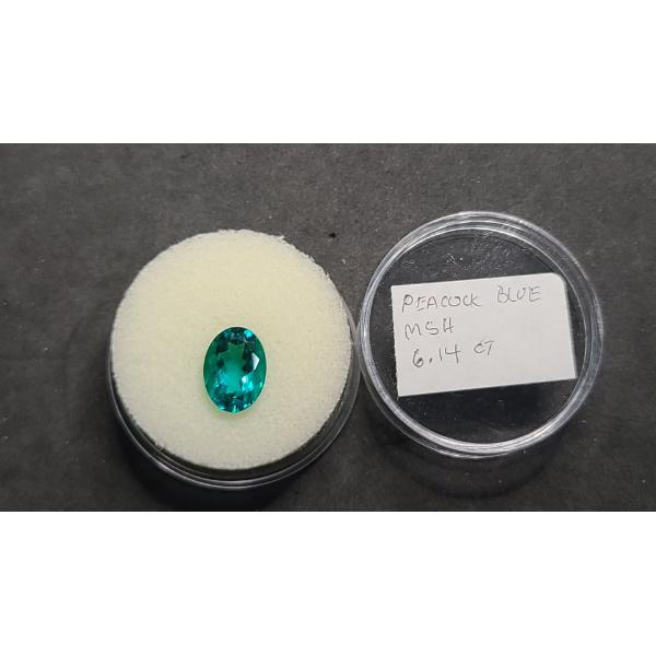 Loose Peacock Blue MSH 6.14 Ct