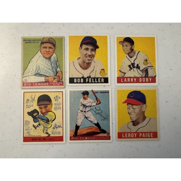 6 Vintage Throwback Leaf & Goudey Baseball Cards - Great Reproduction Cards - Very Collectible