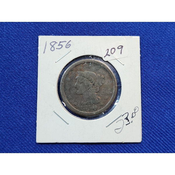 United States 1856 Braided Hair Large Cent