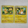 Image 1 : Two Vintage Pokemon Trading Cards ~ Pikachu & Raichu Matching Trading Cards 