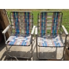 Image 1 : 2 Folding Lawn Chairs