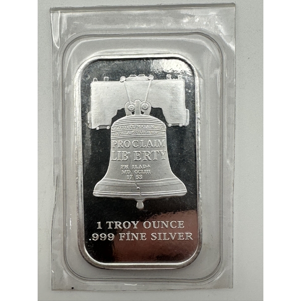 SD Bullion Proclaim Liberty 1 troy ounce .999 fine silver bar
