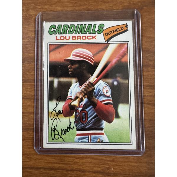 1977 Topps Lou Brock St. Louis Cardinals Baseball Card - Excellent Condition