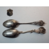 Image 5 : Two Vintage Sterling Silver Spoons & Fraternity Sheild Charm - Total Weight: 53.9g