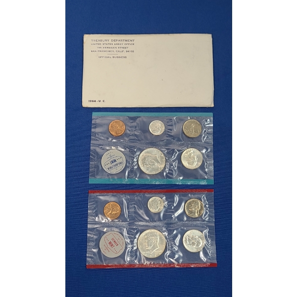 1964 Uncirculated Coin Set With 90% Silver