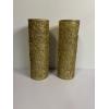 Image 1 : 2 Decorative Candles - Golden Floral Candles