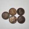 Image 1 : Five Assorted U.S. Indian Head Cents: 1888, 1898, 1900, 1901, 1905
