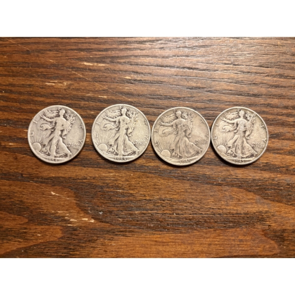 90% Silver - Walking Liberty Half Dollars - FV $2.00