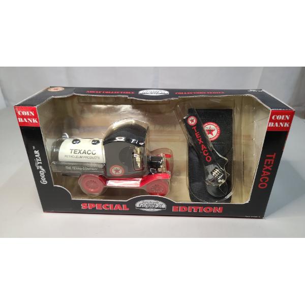 1999 Gearbox Special Edition 1:24 Scale Die Cast Metal 1912 Ford Model Texaco Tanker Coin Bank Set