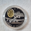 Image 4 : 1990 Canada Sterling Silver & 24K Gold Covered Oval Cameo "The Lancaster" $20 Commemorative Coin 