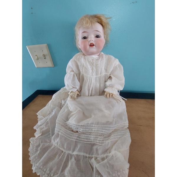 Antique 18" Fulper American Bisque Doll - Sitting With Sleep Eyes