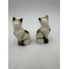 Image 4 : Siamese Cat Salt & Pepper Shakers manufactured in Japan - Ceramic with Cork Stopper - 4 inches