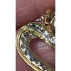 Image 2 : 14K Gold Heart Pendant With Diamonds On Sterling Silver Chain - See Description For Weights