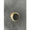 Image 2 : Stunning 14k Gold Ring with Three Stones, Total Weight 4.8g