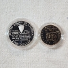 Image 3 : 1991-1995 World War II 50th Anniversary Two-Coin Proof Set Including 90% Silver Dollar 