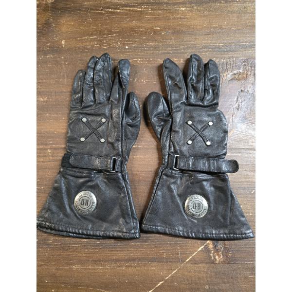 Harley Davidson Leather Gloves - 4 Fingers on the Right Glove - Missing Pinky - Lightly Linde Size L