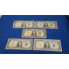 Image 1 : (5) $1 Blue Seal Silver Certificates- Series 1957, 1957 B