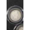 Image 2 : Assorted Years/Mint Marks Barber 90% Silver Half Dollars In Coin Capsules - Face Value: $2.00