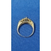 Image 4 : 14K Women's Gold Ring With Dark And Clear Stones - Size: 7 - Weight: 2.4g