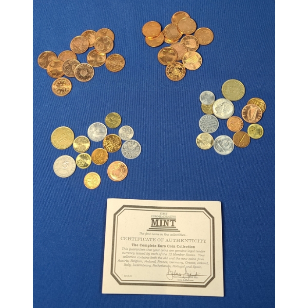 The Complete Euro Coin Collection Ft Germany, France & More From The First Commemorative Mint 