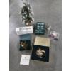 Image 1 : Two Boxed Beautiful Baldwin Ornaments, Small Vintage Flocked Tree, Lighted Railway Ornaments & More
