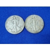 Image 1 : x2 90% Silver Walking Liberty Half Dollars: 1947 and 1939 FV: $1.00