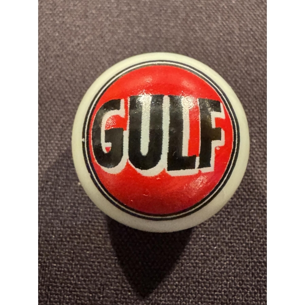 Vintage GULF Gas & Oil Advertising One Inch Shooter Marble - Mint Condition