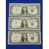 Image 1 : x3 United States 1957-B, 1957, 1935-E Blue Seal $1 Silver Certificates FV: $3.00