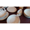 Image 4 : See Pictures - Large Set - Most 12 Pcs Each - Vintage Beige With Gold Edge China - As Pictured Only 