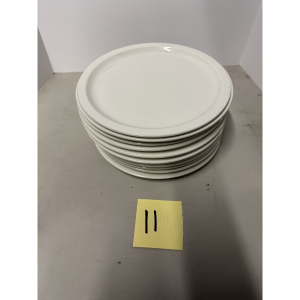RESTAURANTEURS - Heavy Duty 11" Porcelain Dining Plates - 11 Count