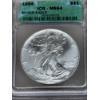 Image 4 : 1994 ICG-MS64 Silver Eagle Dollar - FV $1.00 - .999 Silver (pure Silver) - Encapsulated 