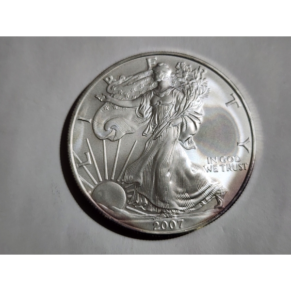 2007 American Eagle 1 Oz Fine Silver Round