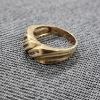 Image 5 : Stunning 10K Yellow Gold Ring With Small Clear Stones ~ Total Weight 5.7 Grams
