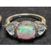 Image 7 : Gorgeous Sterling Silver Rings Ft. Stunning Opal & More - Weighing Total of 20.4 Grams