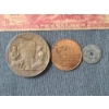 Image 10 : Large Lot of Assorted Foreign Paper Currency & 3 Assorted Medals/Tokens