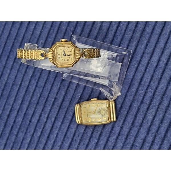 Gold Filled Watches - Watch Piece & Beautiful Bulova Watch - TW: 38.6 Grams