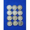 Image 1 : x12 Assorted Years 90% Silver Mercury Dimes FV: $1.20