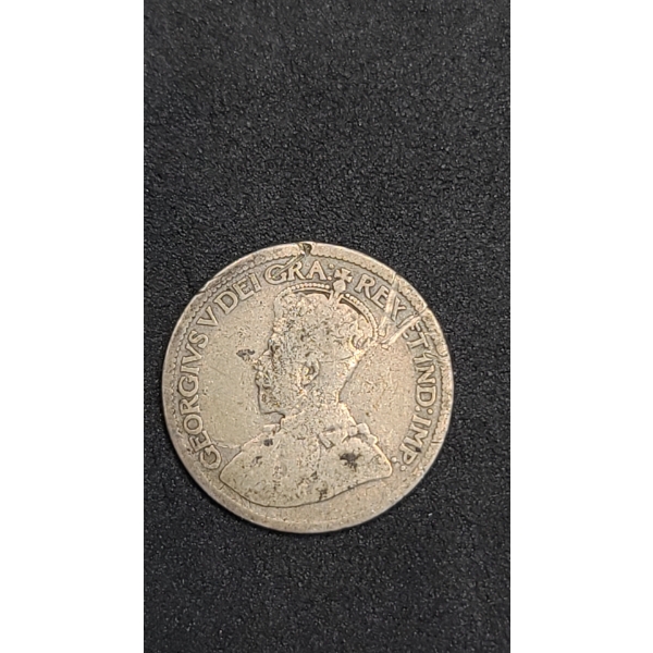 Unknown Year Canadian King George V 80% Silver 10 Cent Coin
