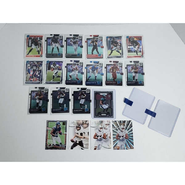 Lot of 20 Assorted 2021-2023 Panini Football Trading Cards - Excellent Condition in Sleeves/Holders